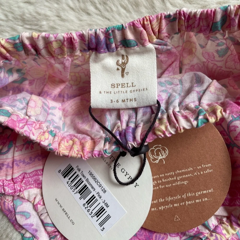 Spell | Little Gypsies Folk Town Bloomers Pink | 3-6 Months